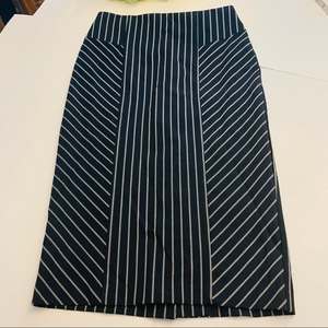 7th Ave black pin striped‎ womens pencil skirt w stretch 0